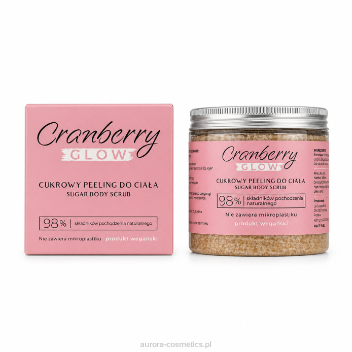 Cukrowy peeling do ciała Cranberry Glow 200 ml