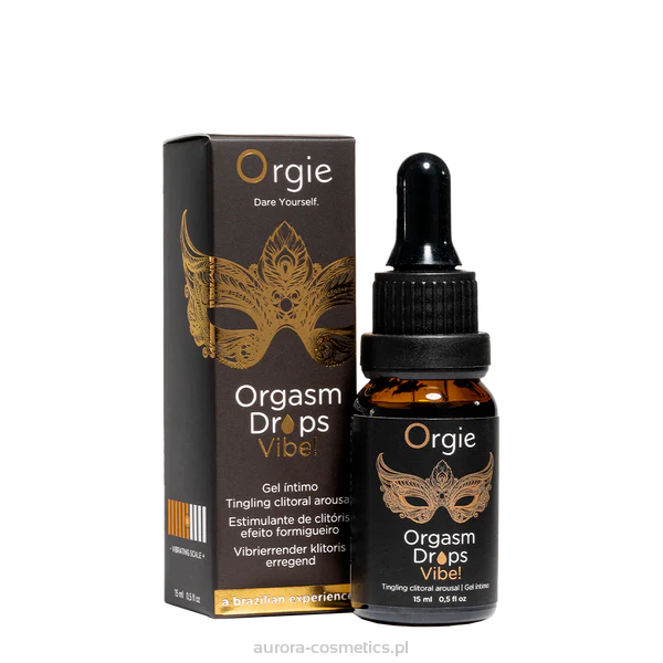 ORGIE Orgasm Drops Vibe KROPLE UWRAŻLIWIAJĄCE ŁECHTACZKĘ ROZGRZEWAJĄCE 15ml