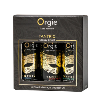 Orgie Tantric Mini Glossy Effect zestaw olejków do masażu 3x30ml