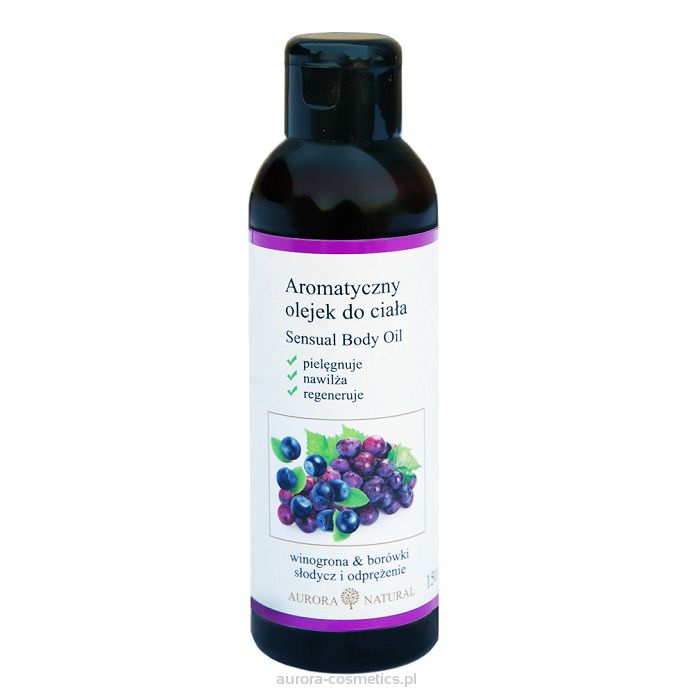 Olejek pielęgnacyjny do ciała, winogrona i borówki.