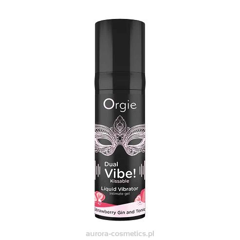 Orgie Dualo Vibe! Wibrator w płynie jadalny truskawka + gin z tonikiem